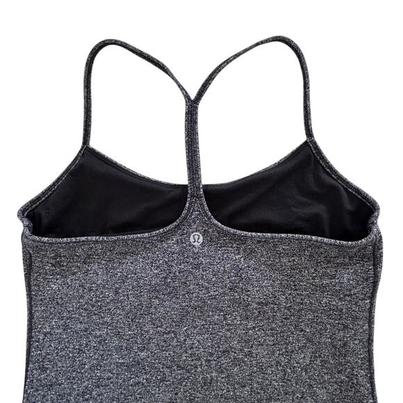 LULULEMON‎ Power Y Luon Tank in Heathered Black-Size 8 - Picture 5 of 5